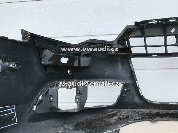 4G0807437 Nárazník přední  A6 4G C7  Facelift S-Line 2014 - s otvory na ostřikovače světlometů  + otvory pro parkovací čídla 6 X !  PDC černá barva  - 2