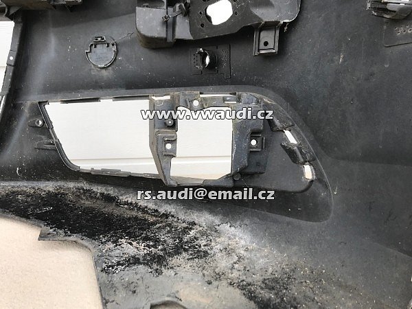 4G0807437 Nárazník přední  A6 4G C7  Facelift S-Line 2014 - s otvory na ostřikovače světlometů  + otvory pro parkovací čídla 6 X !  PDC černá barva  - 10