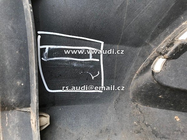 4G0807437 Nárazník přední  A6 4G C7  Facelift S-Line 2014 - s otvory na ostřikovače světlometů  + otvory pro parkovací čídla 6 X !  PDC černá barva  - 9