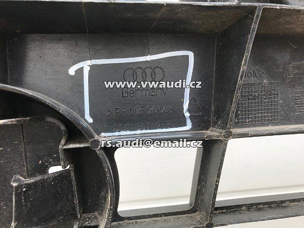4G0807437 Nárazník přední  A6 4G C7  Facelift S-Line 2014 - s otvory na ostřikovače světlometů  + otvory pro parkovací čídla 6 X !  PDC černá barva  - 6