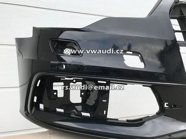 4G0 807 437C Nárazník přední A6 4G C7 S-Line 2012 2014 - s otvory na ostřikovače světlometů  + otvory pro parkovací čídla 4 X   PDC černá barva  - 20