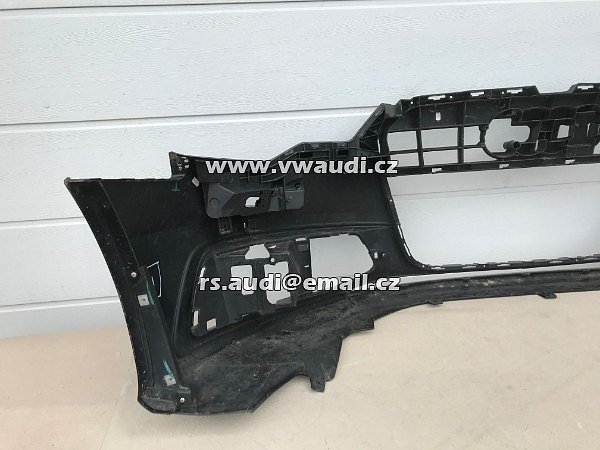4G0 807 437C Nárazník přední A6 4G C7 S-Line 2012 2014 - s otvory na ostřikovače světlometů  + otvory pro parkovací čídla 4 X   PDC černá barva  - 16