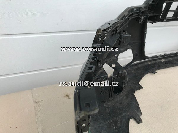 4G0 807 437C Nárazník přední A6 4G C7 S-Line 2012 2014 - s otvory na ostřikovače světlometů  + otvory pro parkovací čídla 4 X   PDC černá barva  - 15