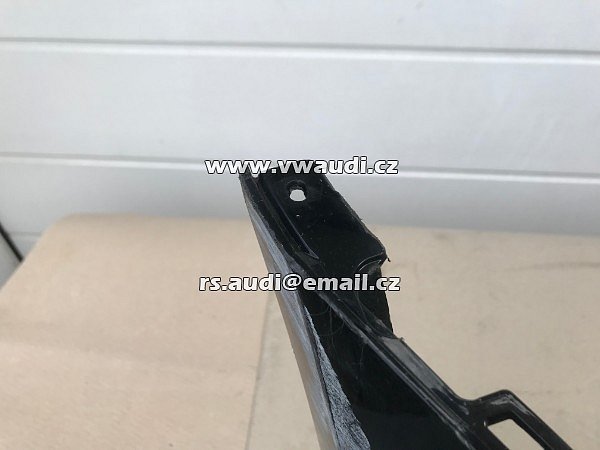 4G0 807 437C Nárazník přední A6 4G C7 S-Line 2012 2014 - s otvory na ostřikovače světlometů  + otvory pro parkovací čídla 4 X   PDC černá barva  - 5