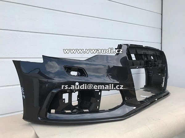 AUDI 4G0 807 437C  Nárazník přední A6 4G C7 S-Line 2012 2014 - s otvory na ostřikovače světlometů  + otvory pro parkovací čídla 4 X   PDC černá barva  - 20