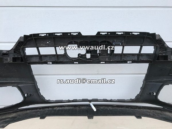 AUDI 4G0 807 437C  Nárazník přední A6 4G C7 S-Line 2012 2014 - s otvory na ostřikovače světlometů  + otvory pro parkovací čídla 4 X   PDC černá barva  - 12