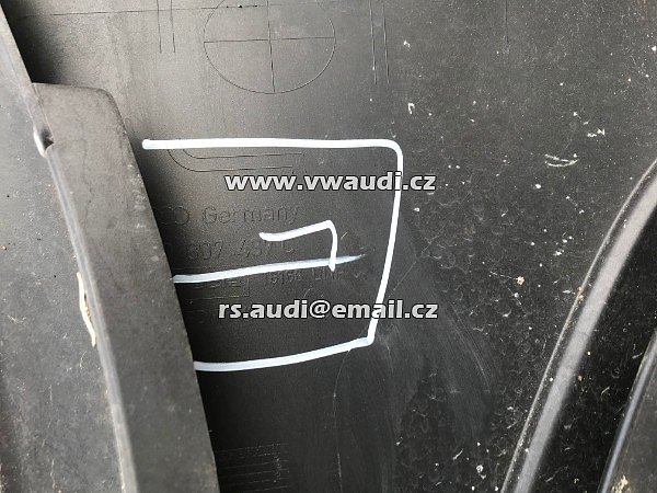 AUDI 4G0 807 437C  Nárazník přední A6 4G C7 S-Line 2012 2014 - s otvory na ostřikovače světlometů  + otvory pro parkovací čídla 4 X   PDC černá barva  - 8