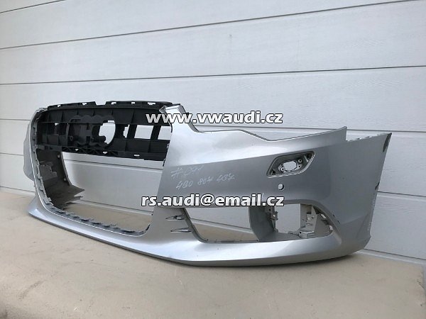  4G0 807 437  Nárazník přední A6 4G C7 S-Line 2012 2014 - s otvory na ostřikovače světlometů  + otvory pro parkovací čídla 4 X PDC  barva Stříbrná   - 22