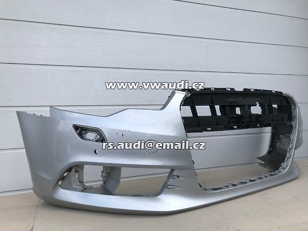  4G0 807 437  Nárazník přední A6 4G C7 S-Line 2012 2014 - s otvory na ostřikovače světlometů  + otvory pro parkovací čídla 4 X PDC  barva Stříbrná   - 21