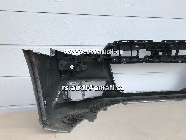  4G0 807 437  Nárazník přední A6 4G C7 S-Line 2012 2014 - s otvory na ostřikovače světlometů  + otvory pro parkovací čídla 4 X PDC  barva Stříbrná   - 16