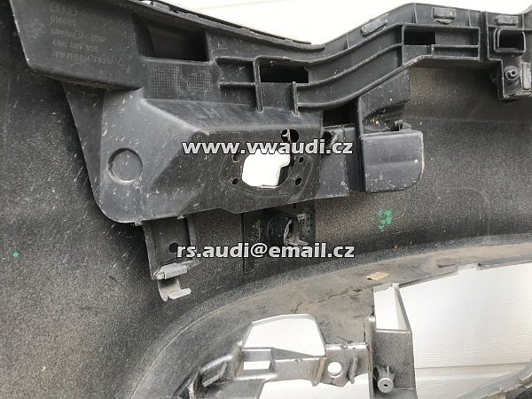  4G0 807 437  Nárazník přední A6 4G C7 S-Line 2012 2014 - s otvory na ostřikovače světlometů  + otvory pro parkovací čídla 4 X PDC  barva Stříbrná   - 14