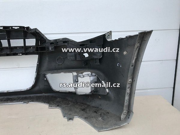  4G0 807 437  Nárazník přední A6 4G C7 S-Line 2012 2014 - s otvory na ostřikovače světlometů  + otvory pro parkovací čídla 4 X PDC  barva Stříbrná   - 12