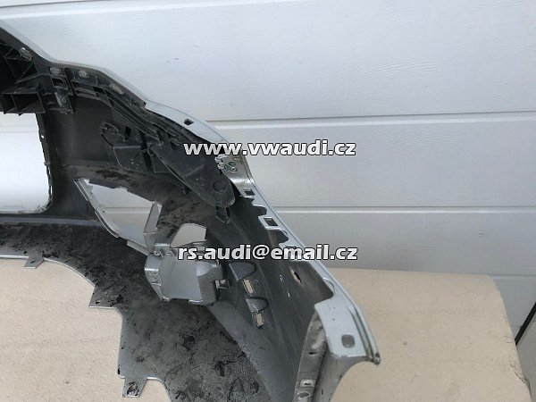  4G0 807 437  Nárazník přední A6 4G C7 S-Line 2012 2014 - s otvory na ostřikovače světlometů  + otvory pro parkovací čídla 4 X PDC  barva Stříbrná   - 11