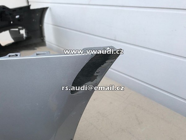  4G0 807 437  Nárazník přední A6 4G C7 S-Line 2012 2014 - s otvory na ostřikovače světlometů  + otvory pro parkovací čídla 4 X PDC  barva Stříbrná   - 5