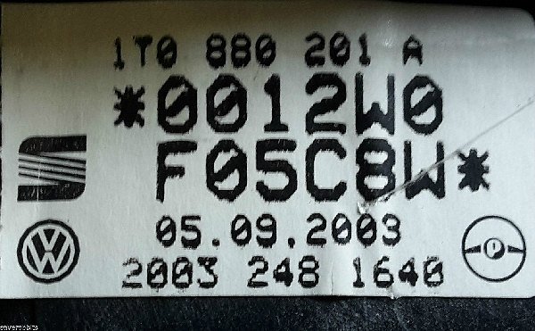 VW Touran Airbag 1T0 880 201A - 3