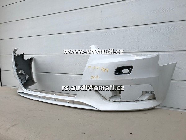  8V3 807 437 Nárazník přední  Audi A3 8V   s otvory na ostřikovače světlometů    barva bílá  - 12