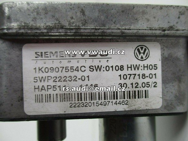 1K0 907 554C    Zadní diferenciální / zadní pohon s číslem dílu   kod  - diferencialu HVZ  diferák zadní náprava osa   AUDI-SEAT-SKODA-VW PASSAT 3C 2005- 2.0TDI 16V 4-MOTION HALDEX řídící jednotka haldexu diferenciál 4 x 4 syncro 4Motion - 7