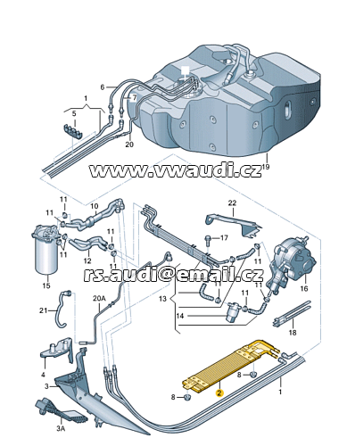 1K0 203 491 Palivový chladič  VW Golf 5 V 1K 03-09 TDI 1.9 77KW Chladič paliva nafty Octavia 2  - 2