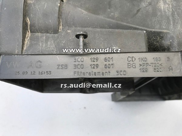 OE 3C0 129 601  Obal vzduchového filtru FILTRBOX - Vrchní část   VW Golf 5 V 1K Passat B6 Caddy TDI - 5