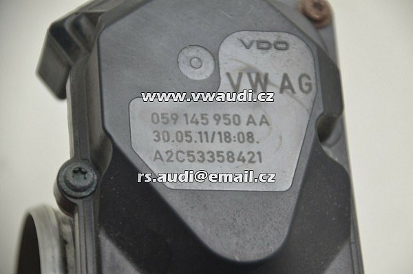 059 145 950 AA Audi A6 4G A7 4G A8 4H  3.0 TDI 059145950AA / 059 145 950AA  škrtící klapka - 2