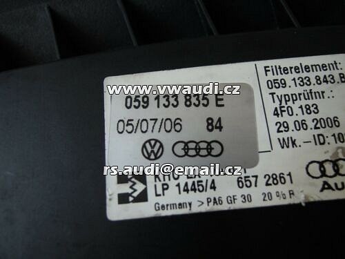  A6 4F C6 3.0TDI 2,7  vzduchový filtr vzduchový filtr přední / BC filtrbox obal filtru vzduchu - 2