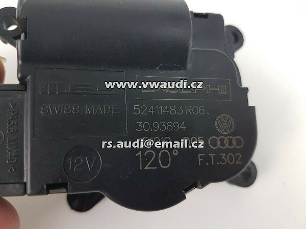 52411483 R06 VW T5 TRANSPORTER Servomotor klapky topení Delphi 52411483 R06  DELPHI 52411483R06 / 30.93694 - 5