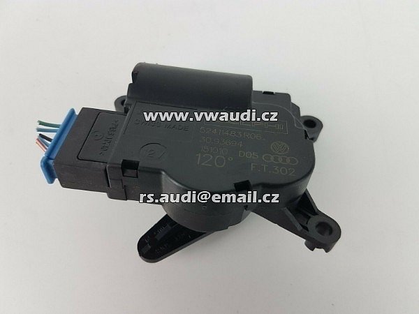 52411483 R06 VW T5 TRANSPORTER Servomotor klapky topení Delphi 52411483 R06  DELPHI 52411483R06 / 30.93694 - 6