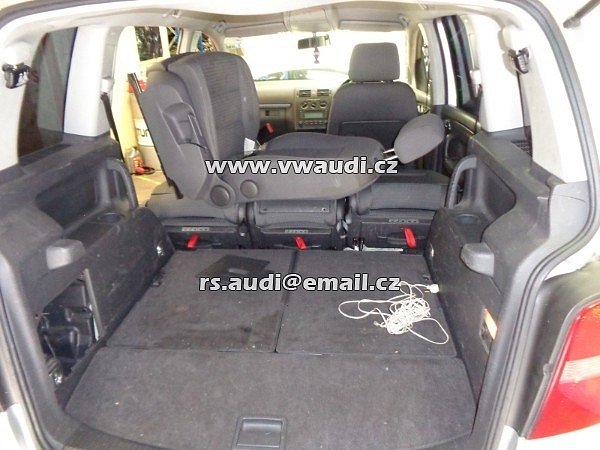 VW TOURAN 1T - 1,9 TDI motor AUQ 74 kW 101 PS převodovka FYG barva stříbrná metalíza LA7W Reflex Silver - veškeré náhradní díly . najeto 165 tis km . - 5