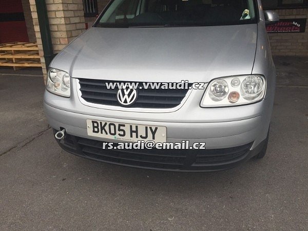 VW TOURAN 1T - 1,9 TDI motor AUQ 74 kW 101 PS převodovka FYG barva stříbrná metalíza LA7W Reflex Silver - veškeré náhradní díly . najeto 165 tis km . - 6