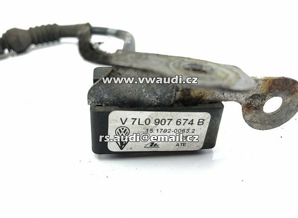  7L0 907 674 B Sensor  Touareg Cayene   Q7 07-15 Jednotka senzoru zrychlení zadní nápravy rychlosti zrychlení - 4