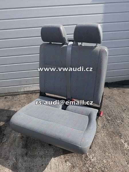T5 dvousedák Dvoumístná lavice pro spolujezdce VW T5 V 2.5 se sedadlem pro dvě osoby 2006 dvousedák dvousedačka přední  - 2