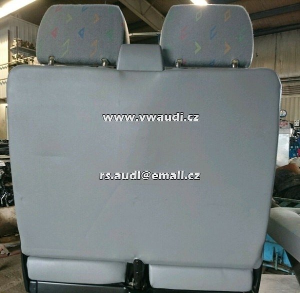 T5 dvousedák Dvoumístná lavice pro spolujezdce VW T5 V 2.5 se sedadlem pro dvě osoby 2006 dvousedák dvousedačka přední  - 6