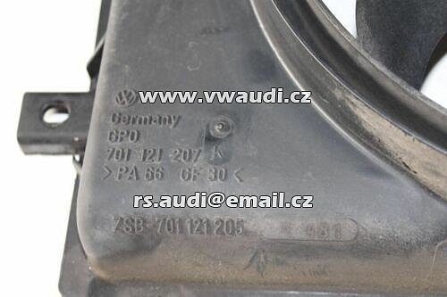  701 121 207 K VW T4 2.5 TDI chladič ventilátor  motoru ventilátoru dvojitý ventilátor 701121207K 701959455AG ACV 102 PS 74 KW  sahara větráky chlazení motoru  - 3