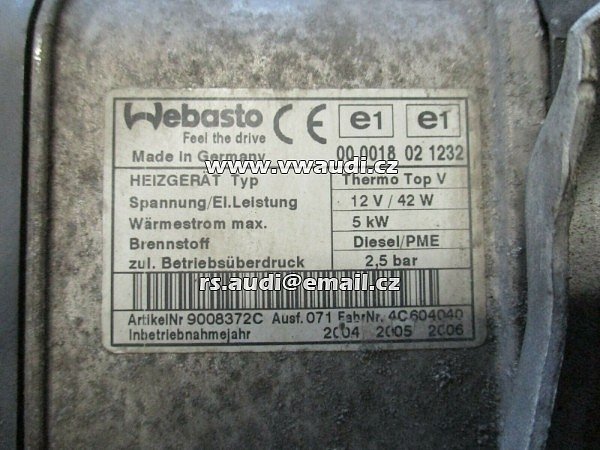 1K0 815 065R Nezávislé topení WEBASTO Thermo Top DIESEL VW Touran TDI 1K0815065R - 2