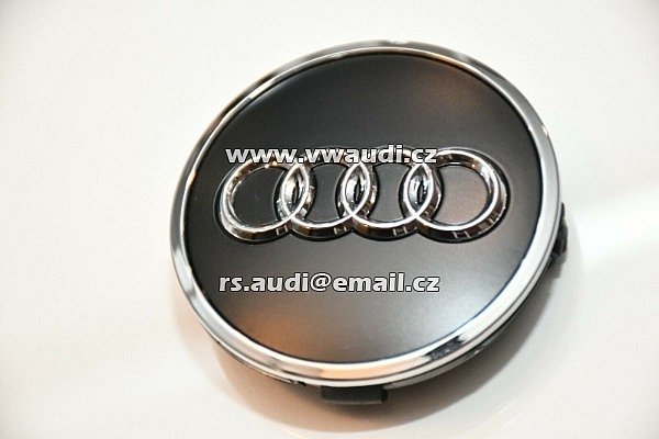 8W0 601 170B LT7 A4 A5 8W A6 4K A7 4GA A8 4N kryty nábojů krytů nábojů AUDI 60mm 8WO601170B LT7  Pokličky krytky víčka  emblémy  středy zátky do středů kol hliníkových disků - 4