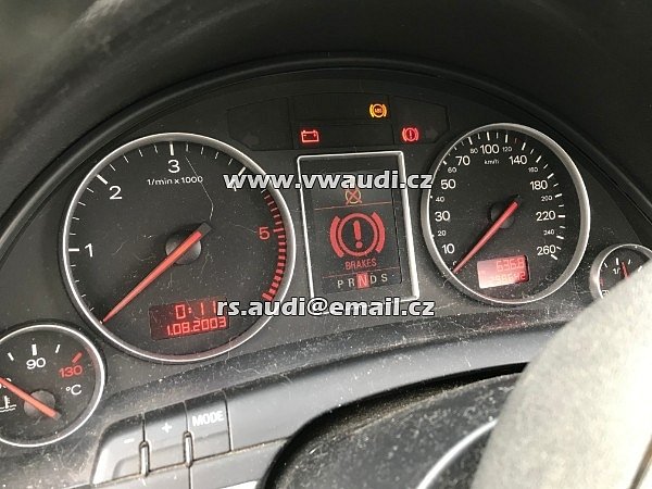  náhradní díly AUDI A4 B6 8E 2004 AVANT KOMBI 2,5 TDI Stříbrná metal.LY7W veškeré náhradní díly kůže - 6