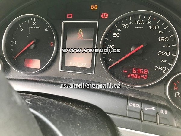  náhradní díly AUDI A4 B6 8E 2004 AVANT KOMBI 2,5 TDI Stříbrná metal.LY7W veškeré náhradní díly kůže - 5