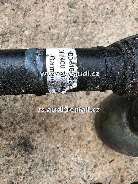  Tlumič pérování vzduchová pružina vzadu vpravo   A8 D2  -4DO 616 032 G  měch tlumič podvozek vzduchový pneumatický - 4