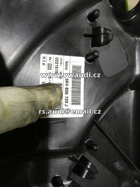 5K4839755L Stahování oken pro VW Golf 6 1.4 TSI  Stahovačka elektrická  LEVÁ   zadní  - 2