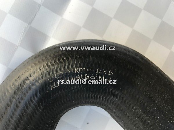 1K0 145 332B    Golf 5 V Passat 3C B6 Octavia 2 . A3 Touran 1T 1KO 145 332B     tlaková hadice hadice plnicího vzduchu trubka roura vedení stlačeného vzduchu LLK intercooler chladič turba - 5