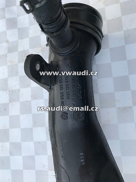 6Q0129656  Golf 5 V Passat 3C B6 Octavia 2 . A3 Touran 1T  1,6 tdi      tlaková hadice hadice plnicího vzduchu trubka roura vedení stlačeného vzduchu LLK intercooler chladič turba - 3
