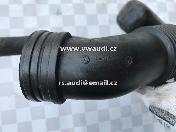 7H0 129 627A T5 Transporter  TDI  7HO 129 627 A     tlaková hadice hadice plnicího vzduchu trubka roura vedení stlačeného vzduchu LLK intercooler chladič turba - 6