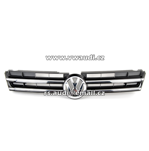 7P6 853 651A/B VW Touareg 7P 11-14 Přední maska chladiče - střední mřížka chrom + znak  - 4