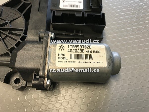 1K0 95 9792J Touran  VW Tiguan MK1 2008 Přední levý okenní motor 1KO959792J - 4