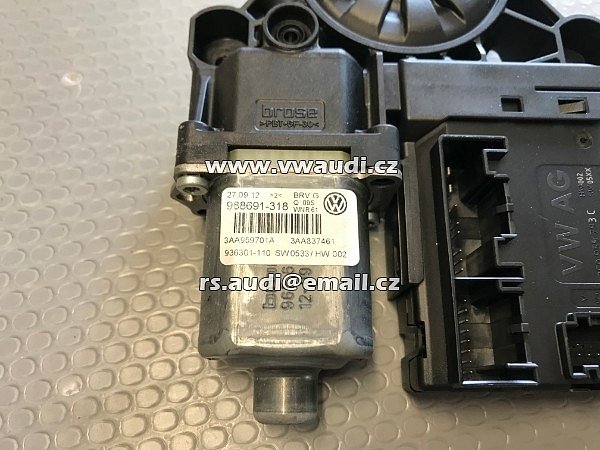 	 3C0 959 793C 3C0 959 793C VW Passat 3C 3AA B7  motor elektrického ovládání oken přední levý 3AA959701A  Název bez přídavný - 4