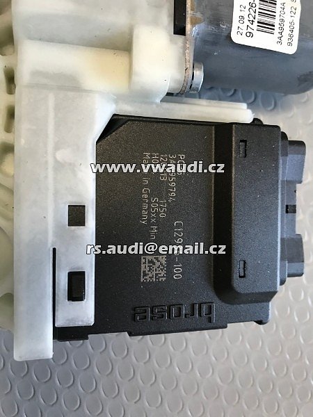 3AA 959 794  Motorek stahování okna skla elektrická stahovačka okenní motor VW Passat 3C 3AA B7  zadní pravý - 6