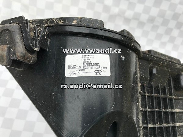 Audi A5 B8 8T 2.0 TDI 42km 8KO133837BN   8KO 133 843L   vzduchový filtr vzduchový  filtrbox obal filtru vzduchu - 3