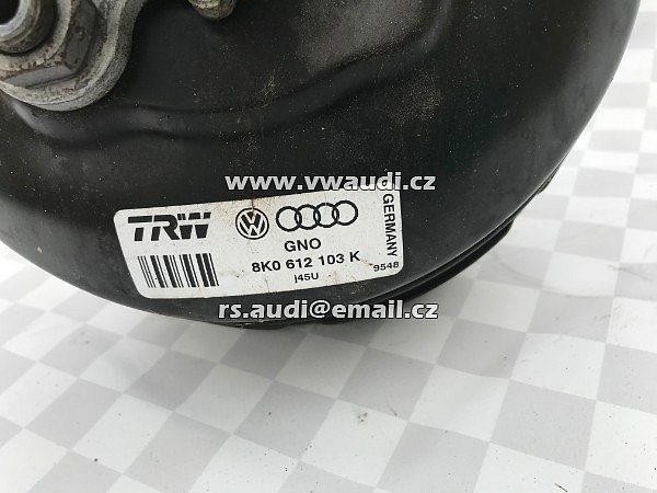  8K0 612 103K  Audi A4 8K A5 8TA Audi A4 B8 8K 2009 Posilovač brzd Posilovač brzdné síly 8KO 612 103 K TRWbrzdový válec pumpa  - 6
