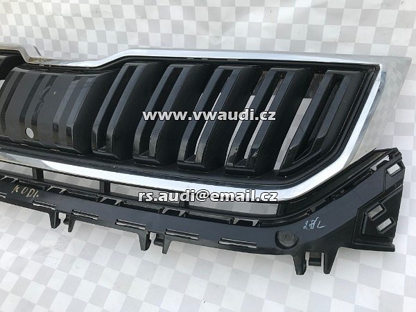  565 853 653 A  Maska Skoda Kodiaq, 565 853 653 A  crom plast černý lak   - 3