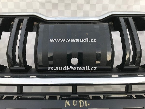  565 853 653 A  Maska Skoda Kodiaq, 565 853 653 A  crom plast černý lak   - 5